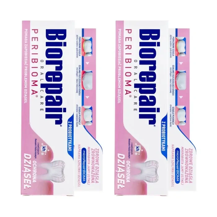 Biorepair Peribioma - pasta na problemy z dziąsłami z probiotykami 75 ml  zestaw 2 sztuk