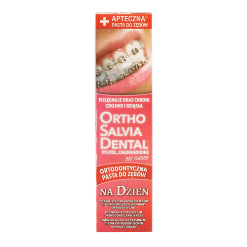 Alfa Ortho Salvia Dental Classic - pasta ortodontyczna do zębów bez fluoru na dzień 75 ml