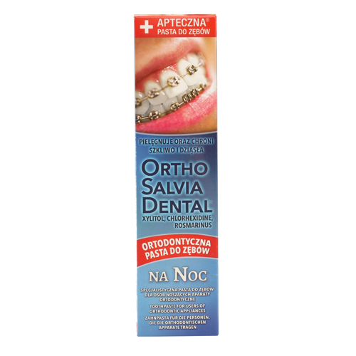 Alfa Ortho Salvia Dental Noc - pasta ortodontyczna do zębów bez fluoru 75 ml