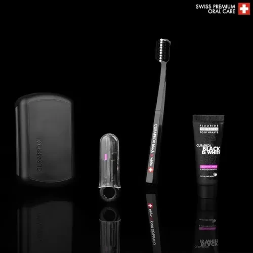 Curaprox Travel Set Black is White – podróżny zestaw