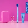 Curaprox Travel Set Ortho – podróżny zestaw do higieny jamy ustnej kolor różowy