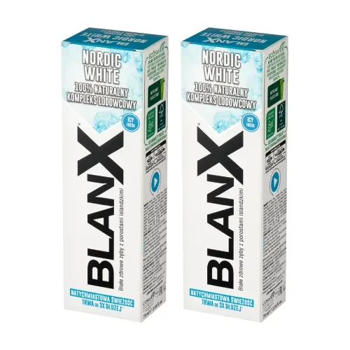2x Blanx Nordic White - wybielająca pasta do zębów z naturalnym składem 75 ml