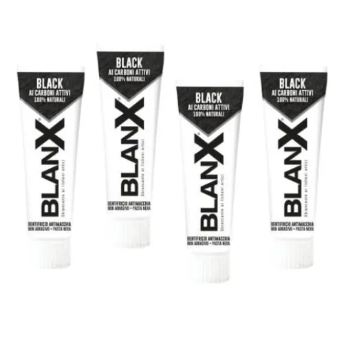 4x Blankx Black - pasta z węglem aktywnym do wybielania zębów 75ml