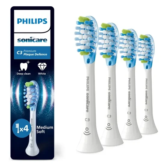 Philips Sonicare Premium Plaque Defence HX9044/87 - nakładki na szczoteczki zapewniające doskonałe wybielanie 4szt.