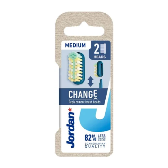 JORDAN CHANGE MEDIUM - końcówki do szczoteczki manualnej 2szt.