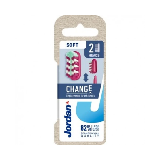JORDAN CHANGE SOFT - końcówki do szczoteczki manualnej 2szt.