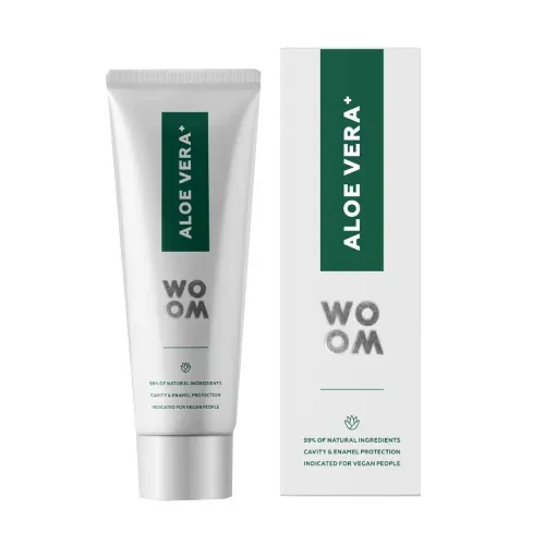 Woom Aloe Vera - naturalna wzmacniająca pasta do zębów z fluorem 75 ml