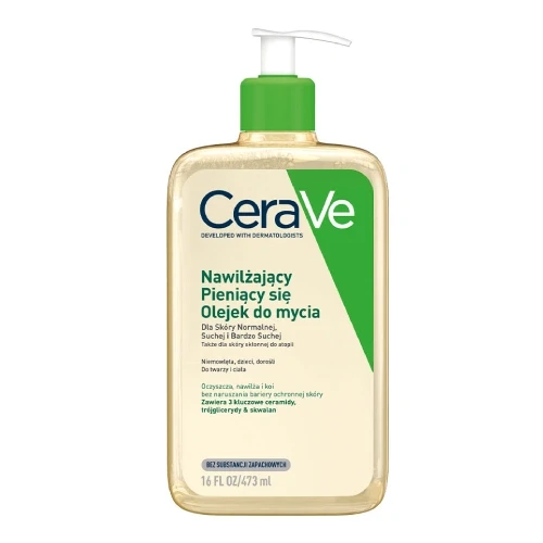 CeraVe Hydrating Foaming Oil Cleaner – nawilżający pieniący się olejek dla skóry wrażliwej 473 ml