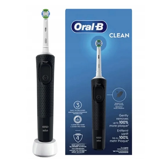 Oral-B Vitality Precision Clean Black - wodoodporna czarna szczoteczka elektryczna do codziennego użytku