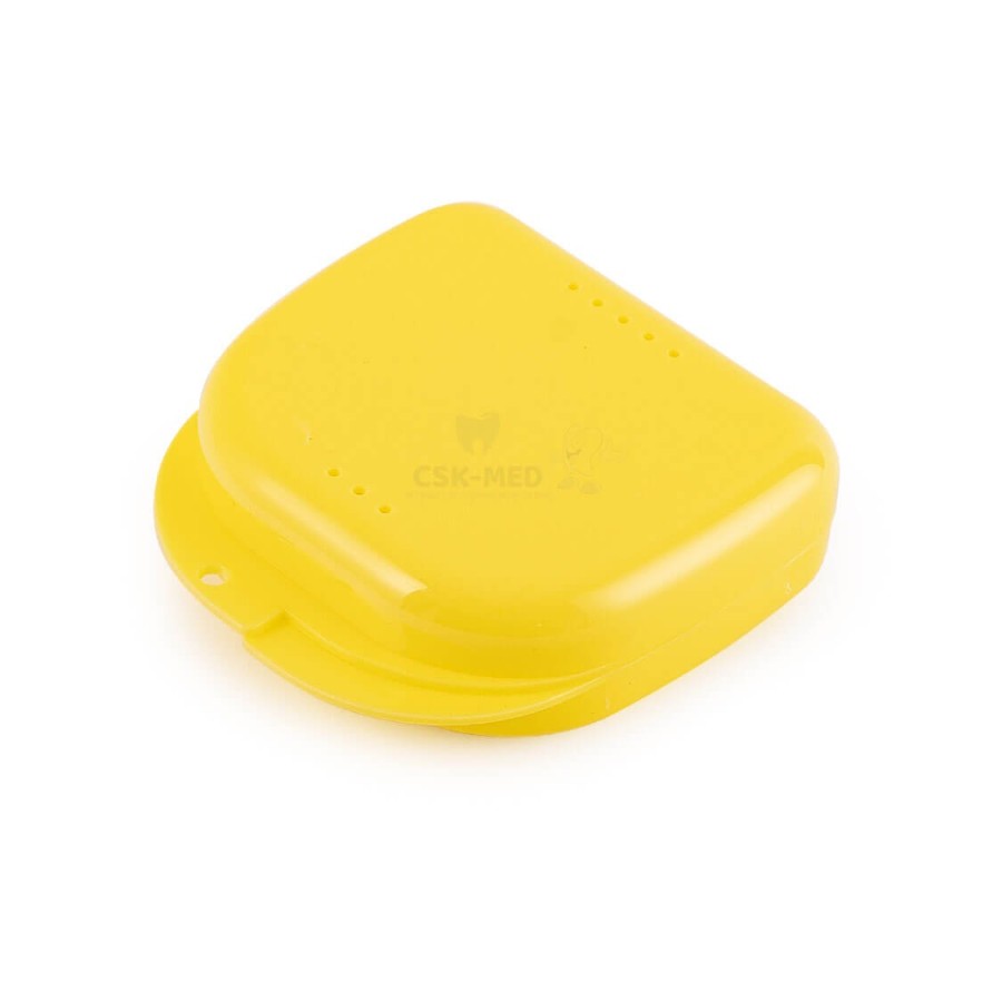 FOX - pudełko mini na protezę lub aparat ortodontyczny ZÓŁTE