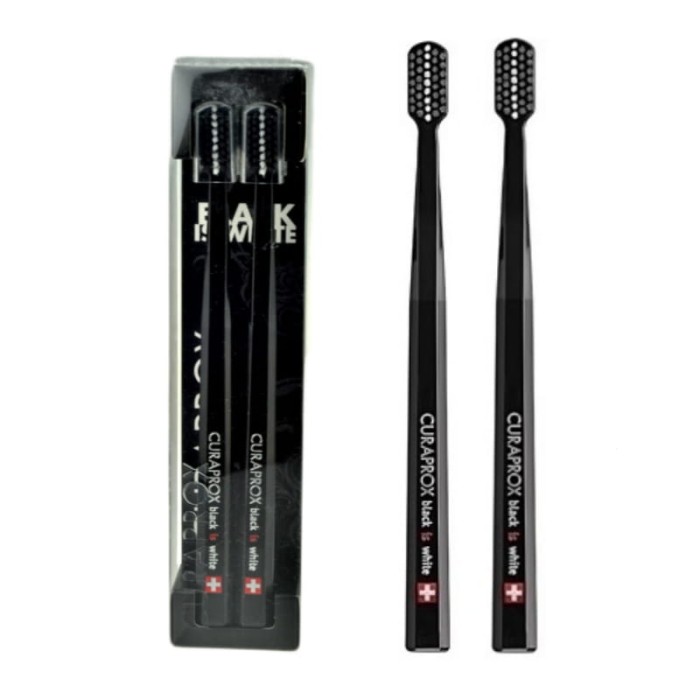 CURAPROX BLACK IS WHITE DUO - szczoteczki do zębów CZARNA/CZARNA