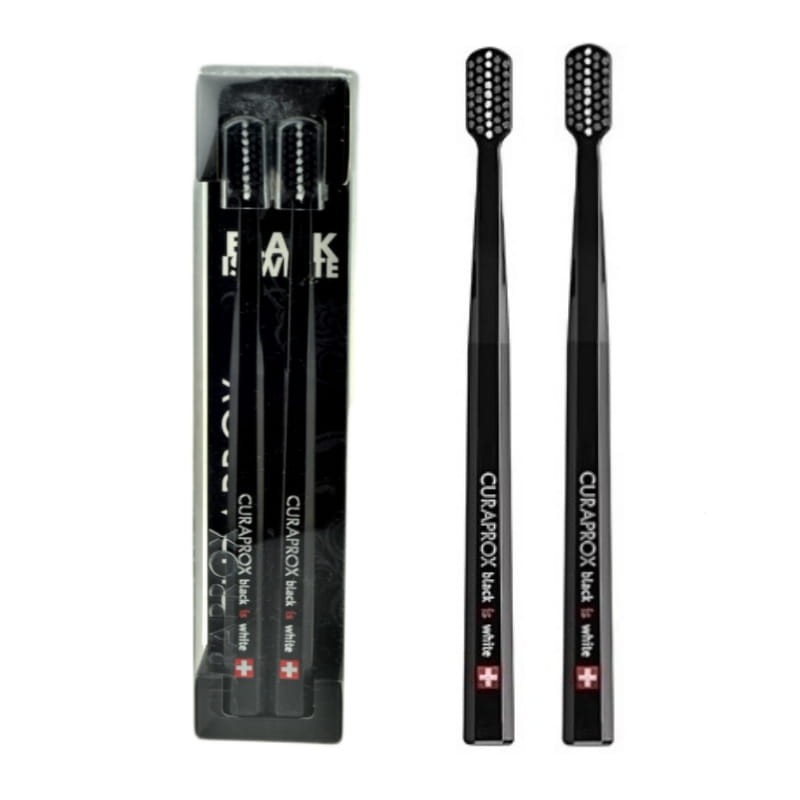 CURAPROX BLACK IS WHITE DUO - szczoteczki do zębów CZARNA/CZARNA