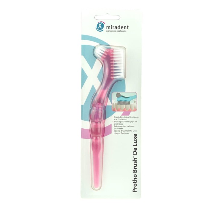MIRADENT PROTHO BRUSH - szczoteczka do protez zębowych różowa