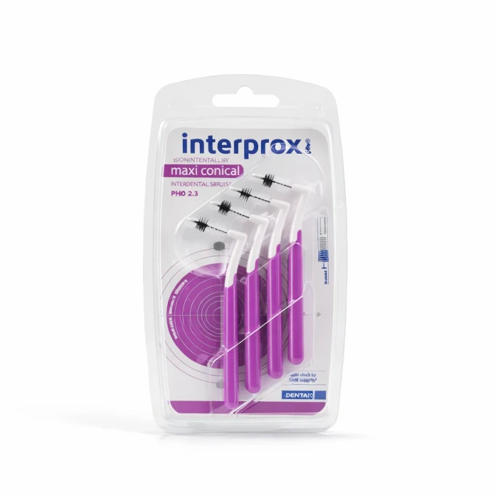 Interprox Plus Maxi Conical PHD 2,3 - zestaw szczoteczek międzyzębowych fioletowy 4 szt.