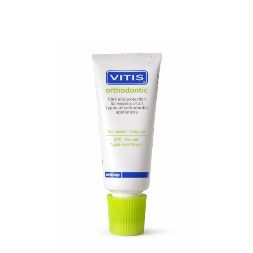 Vitis Orthodontic – mini pasta do zębów dla osób z aparatem ortodontycznym 15 ml  Tester