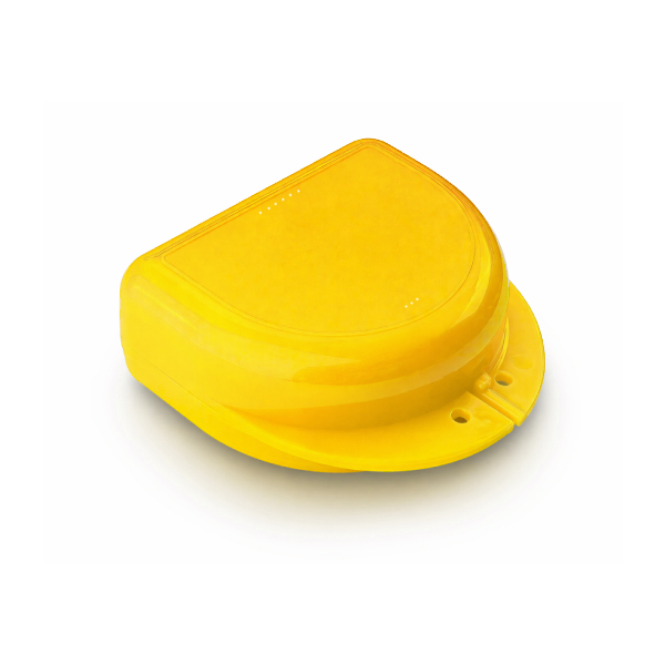 CSK_Pudełko na protezę zębową żółte Tester