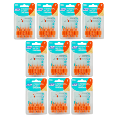 10x TePe szczoteczki międzyzębowe - pomarańczowe 0,45mm 6 szt. 
