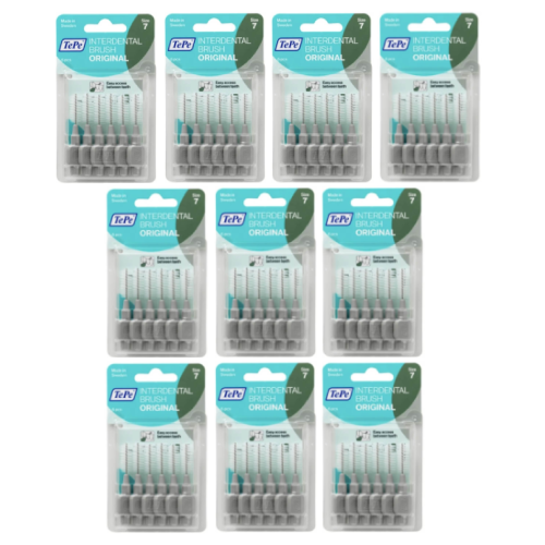 10x TePe szczoteczki międzyzębowe - szare 1,3mm 6 szt. zestaw