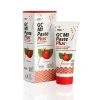 GC MI Paste Plus Truskawka 35 ml z fluorem, preparat wspomagający odbudowę i remineralizację szkliwa zębów, przedstawiony w tubce z opakowaniem na białym tle.