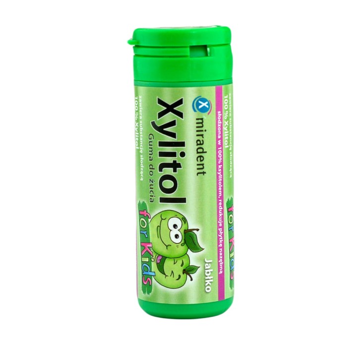 Miradent Xylitol jabłko - gumy do żucia z ksylitolem 30 sztuk