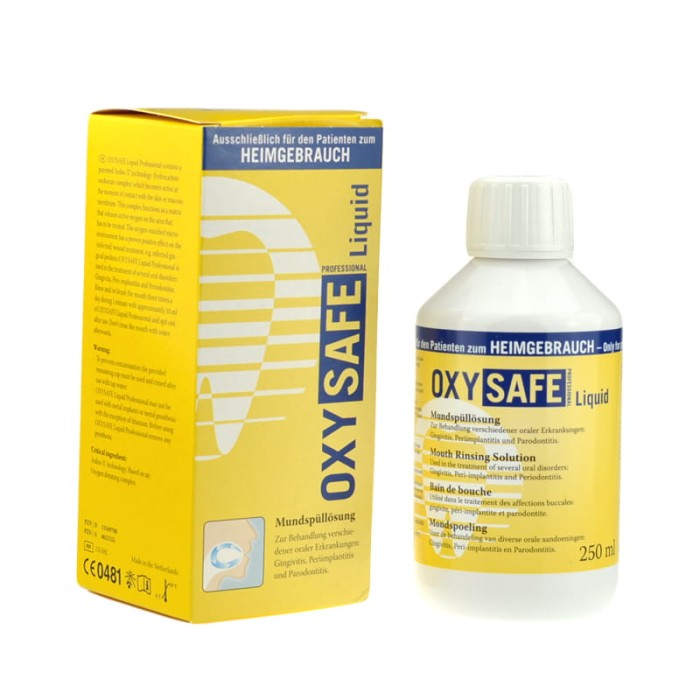 OXYSAFE - płyn od płukania z aktywnym tlenem 250ml 