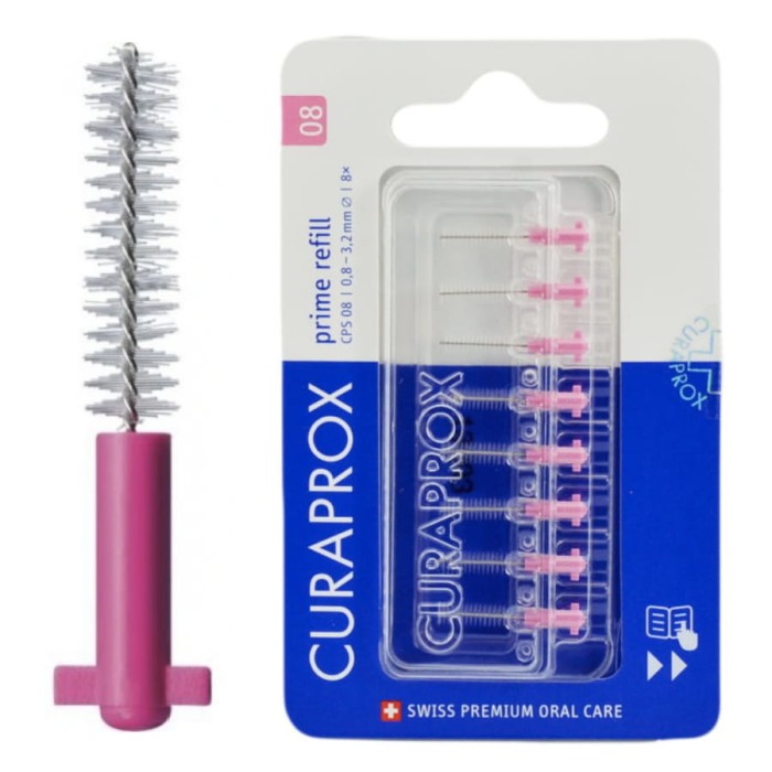 CURAPROX CPS 08 PRIME 8 sztuk - szczoteczki międzyzębowe różowe