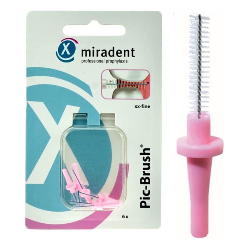 MIRADENT PIC-BRUSH - szczoteczki międzyzębowe 0,4mm różowe