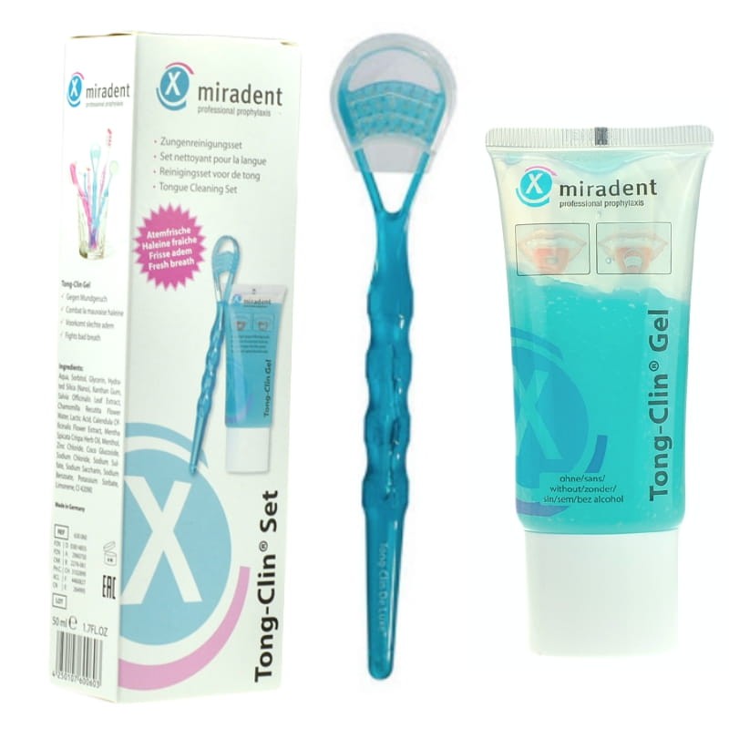 MIRADENT TONG-CLIN SET - zestaw do czyszczenia języka