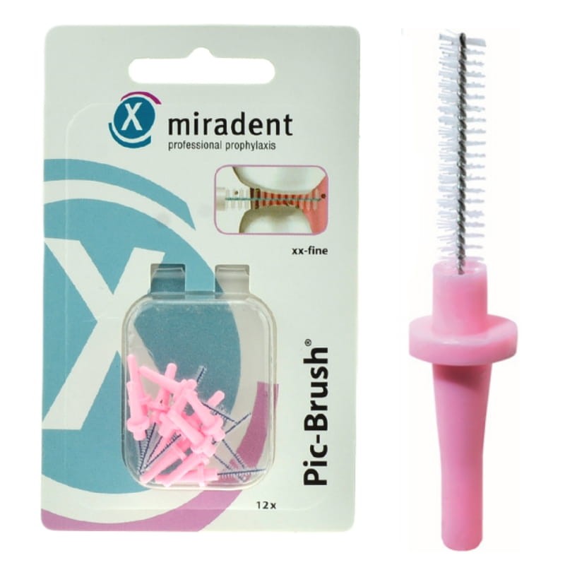MIRADENT PIC-BRUSH - szczoteczki międzyzębowe 0,4mm różowe