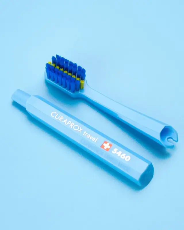CURAPROX CS 5460 ORTHO TRAVEL REFILL - ortodontyczne końcówki wymienne do szczoteczki podróżnej niebieskie