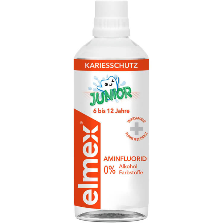 ELMEX JUNIOR - płyn do płukania jamy ustnej z aminofluofluorkiem dla dzieci 6-12 lat