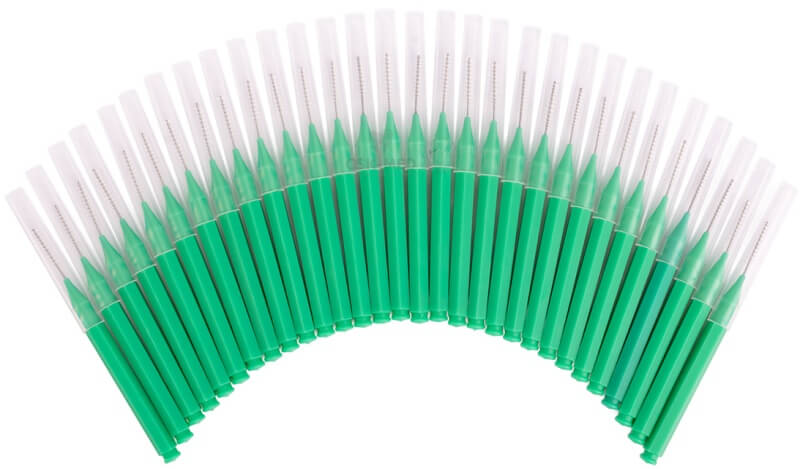 FOX - szczoteczki międzyzębowe 0,8mm zielone