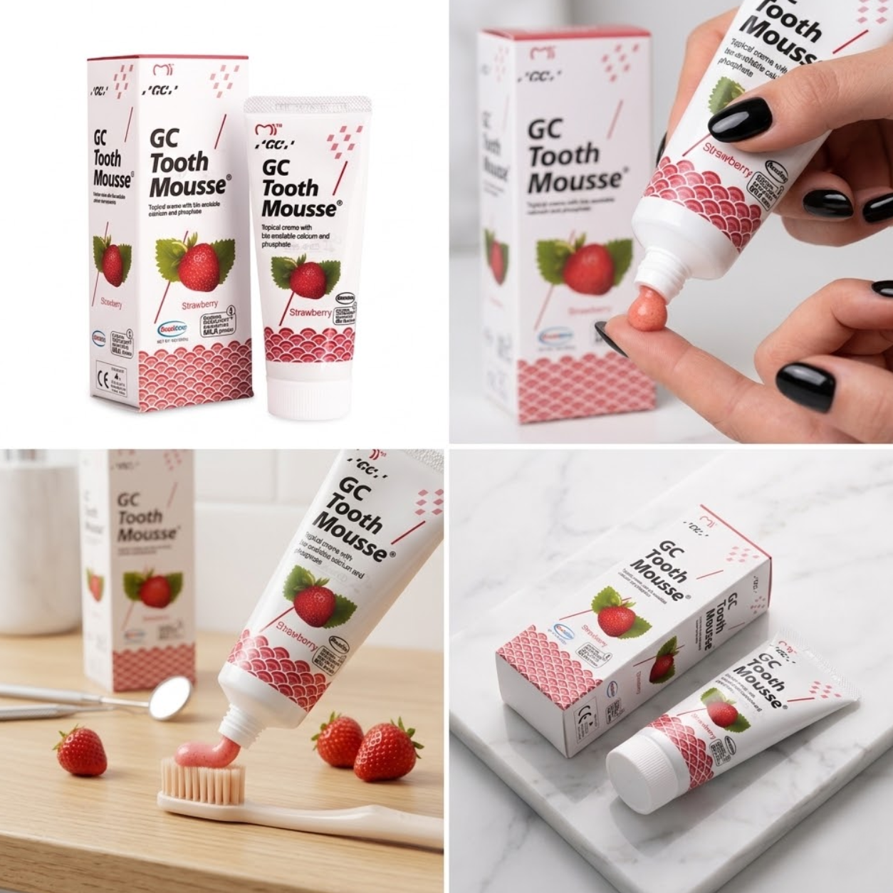 Truskawkowy smak GC Japan Tooth mus