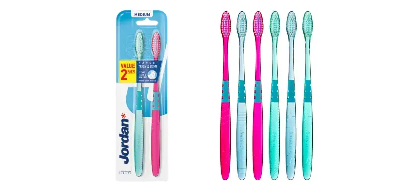 JORDAN TARGET TEETH AND GUMS MEDIUM - szczoteczka manualna średnia