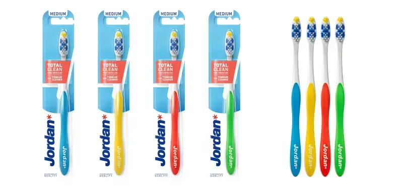 JORDAN TOTAL CLEAN MEDIUM - średnia szczoteczka do zębów