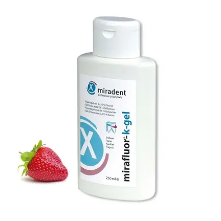 MIRADENT Mirafluor-k-gel - żel fluorkowy 0,615%F dla dzieci truskawkowy