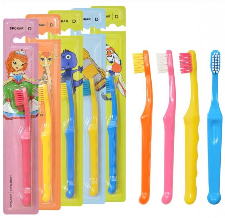SPOKAR D Extra Soft - szczoteczka do zębów dla dzieci 0-6 lat