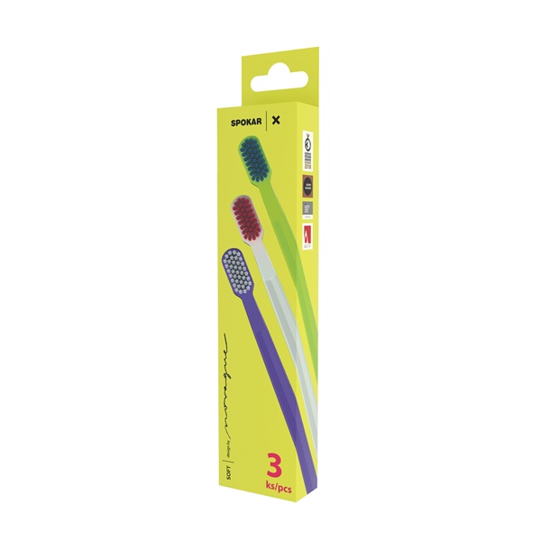 SPOKAR X Soft 3 Pack - miękka szczoteczka do zębów