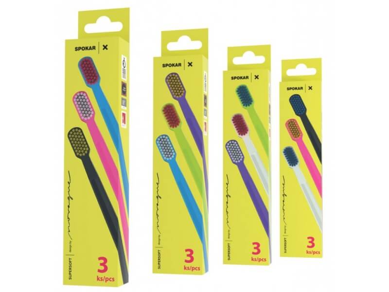 SPOKAR X Super Soft 3 Pack - super miękka szczoteczka do zębów