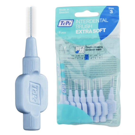 TePe Extra Soft szczoteczki międzyzębowe - niebieskie 8 szt.