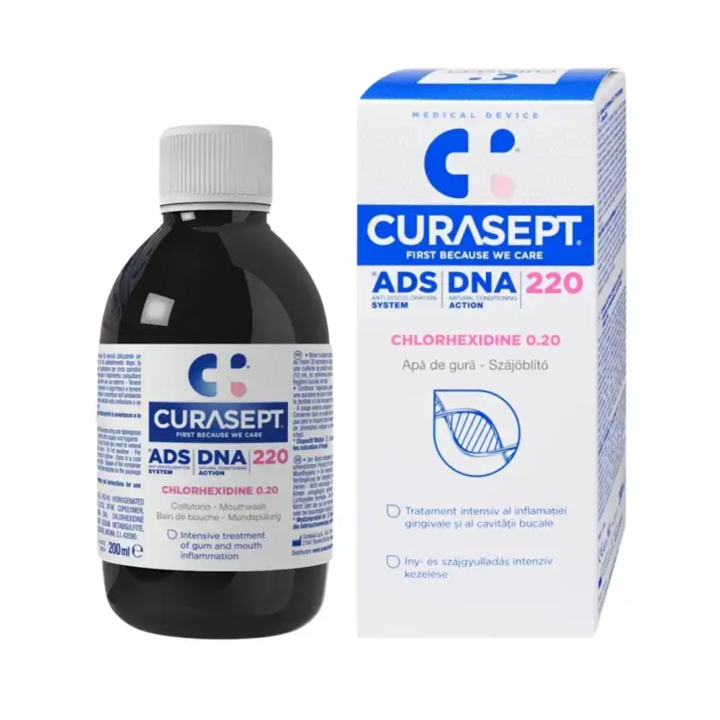 CURASEPT ADS-DNA 220 - płyn do płukania z chlorheksydyną 0,2% 200ml