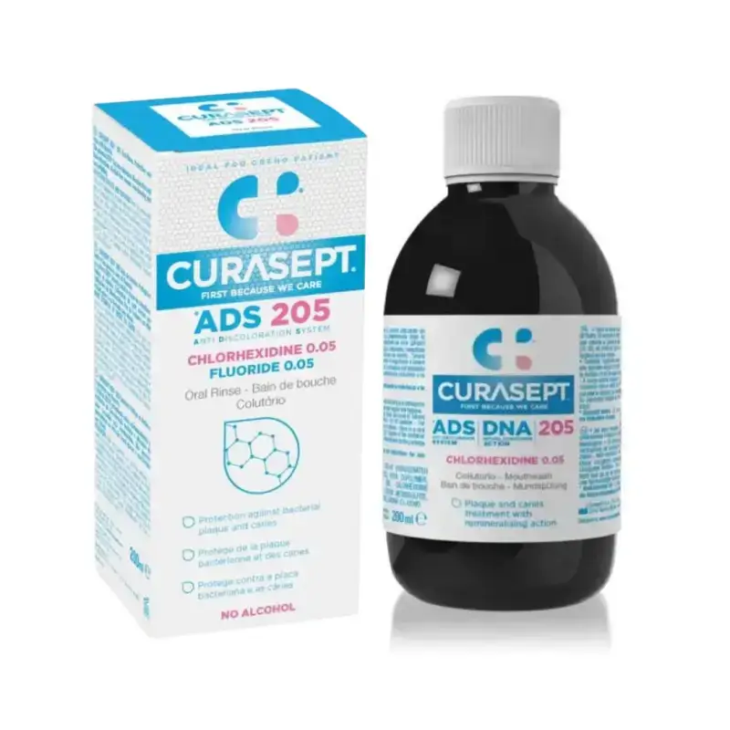 CURASEPT ADS-DNA 205 - płyn do płukania z chlorheksydyną 0,05% 200ml